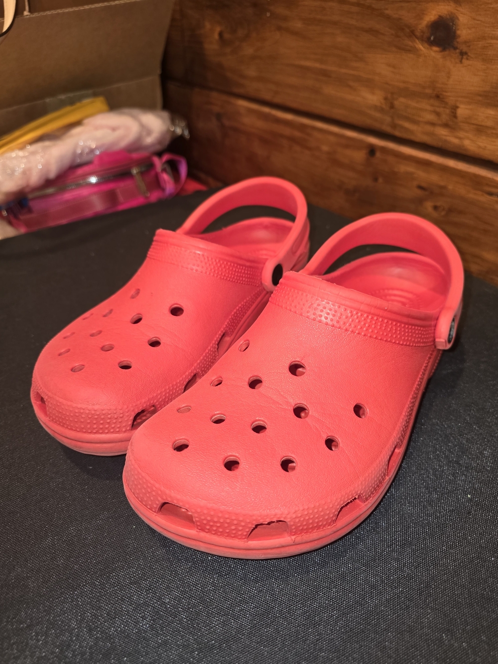 Women's Red Comfort Crocs - Lightweight Slip-On Shoes
